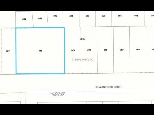 LOTE ÚNICO - TERRENO URBANO COM ÁREA DE 1.039,50M²