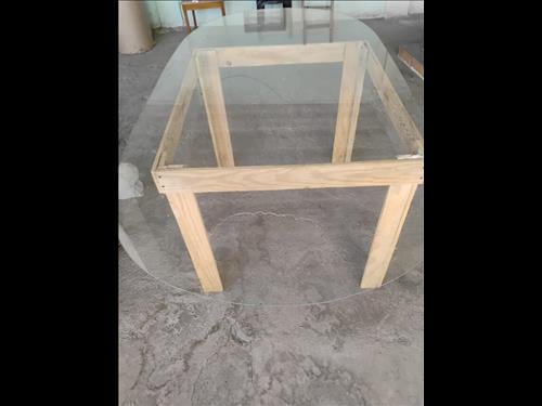 Tampo de mesa redondo novo - Medidas um por um e meio