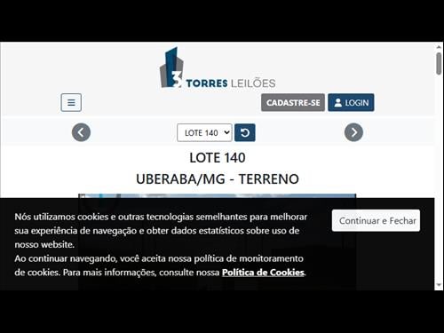 LOTE 140        UBERABA/MG - TERRENO
