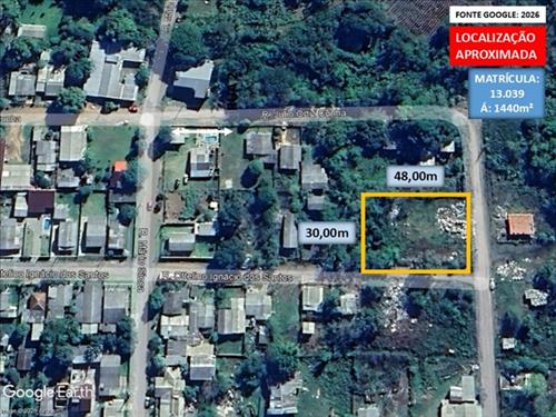 Terreno c/aprox. 1.440m², lotes 19, 20, 21 e 22, quadra 06, Lot. Vila Lindos Aires, São Jerônimo/RS...