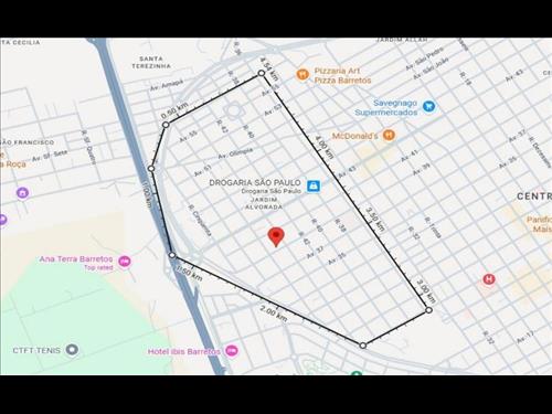 IMÓVEL URBANO COM ÁREA TOTAL DE 363,00 m2- Em BARRETOS/SP